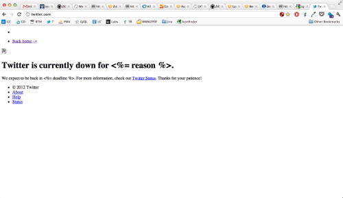 twitter down var